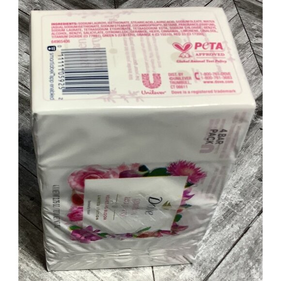 Limited Edition Dove Garden Tea Party Velvet Fig Bloom Beauty Bar Soap 4-Pack - Picture 4 of 4